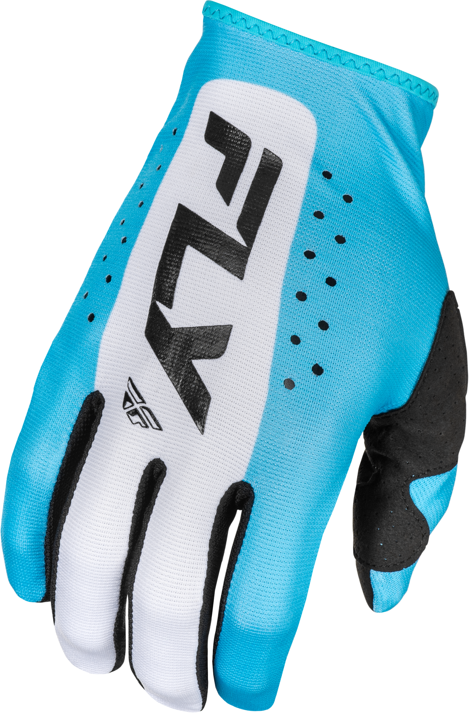 Fly Racing Lite Gloves Blue/White/Black 3X – Lightweight Race Gloves with Touch Screen Compatibility