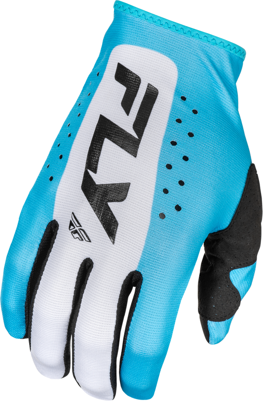 Fly Racing Lite Gloves Blue/White/Black 3X – Lightweight Race Gloves with Touch Screen Compatibility