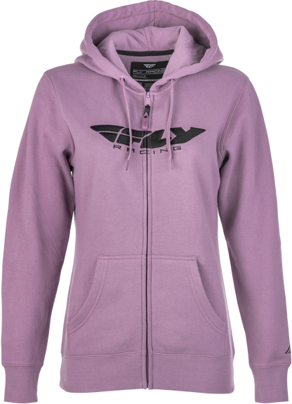 FLY RACING WOMEN'S FLY CORPORATE ZIP UP HOODIE MAUVE XL'XL