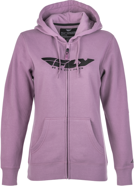 FLY RACING WOMEN'S FLY CORPORATE ZIP UP HOODIE MAUVE XL'XL