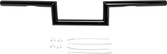 1" Z-BAR DIMPLED 4" GLOSS BLACK
