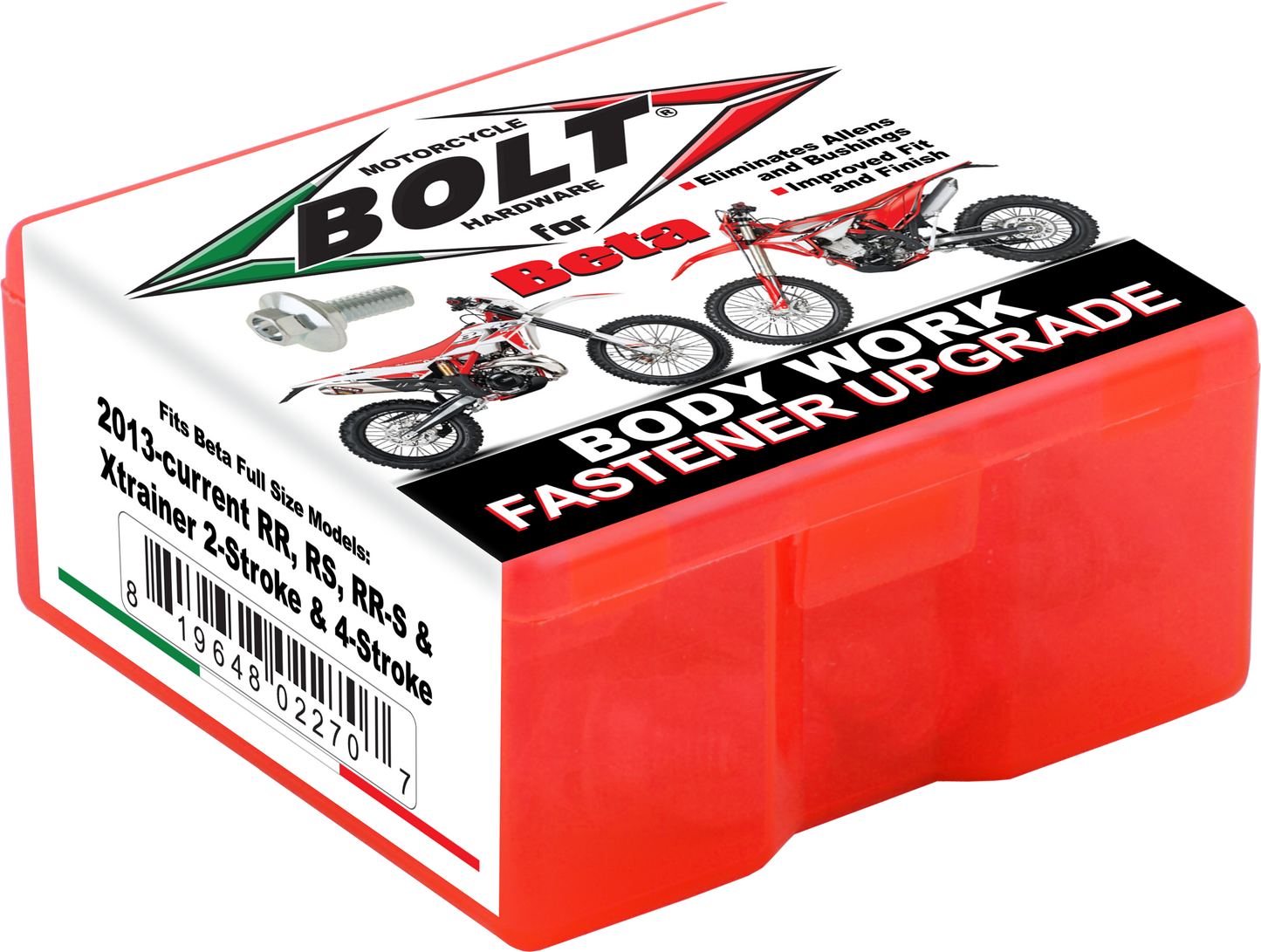BOLT Full Plastic Fastener Kit for Beta Rr/Rr S/Rs/Xtrainer - OEM Quality Fasteners for 2015-2016 Models