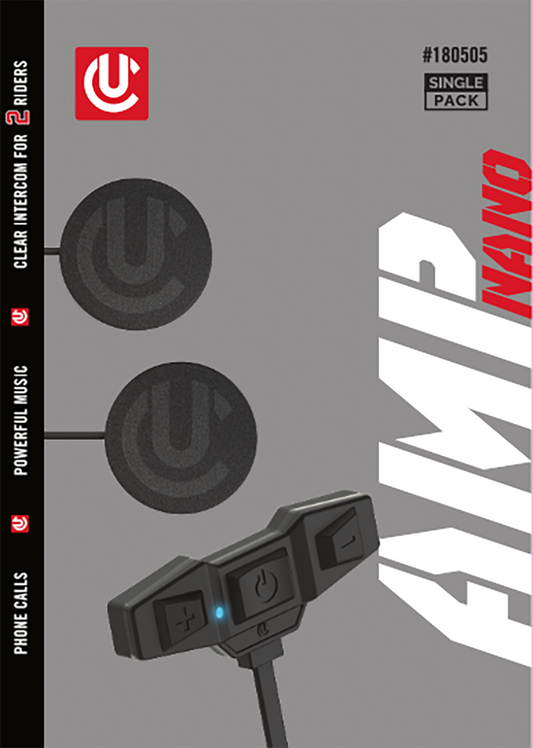 UCLEAR Amp Nano Single Kit Helmet Audio System - Model 180514