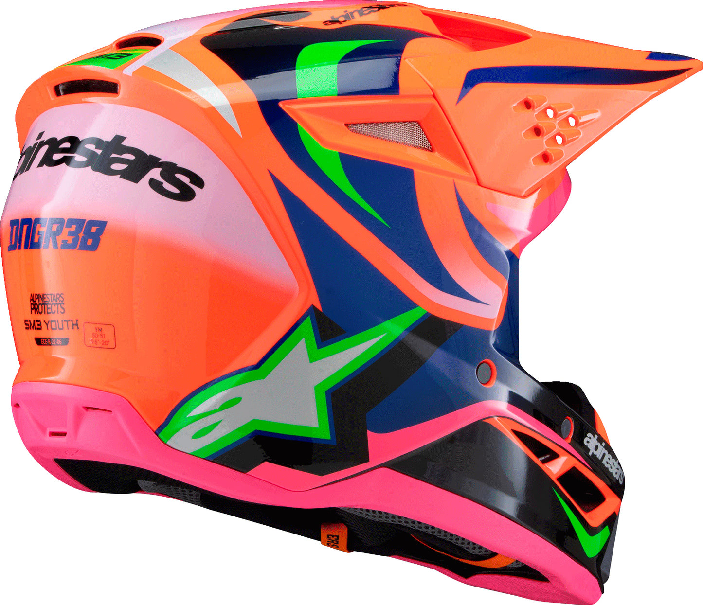 Alpinestars SM-3 Deegan Youth Moto Helmet Md 8301425-433-M