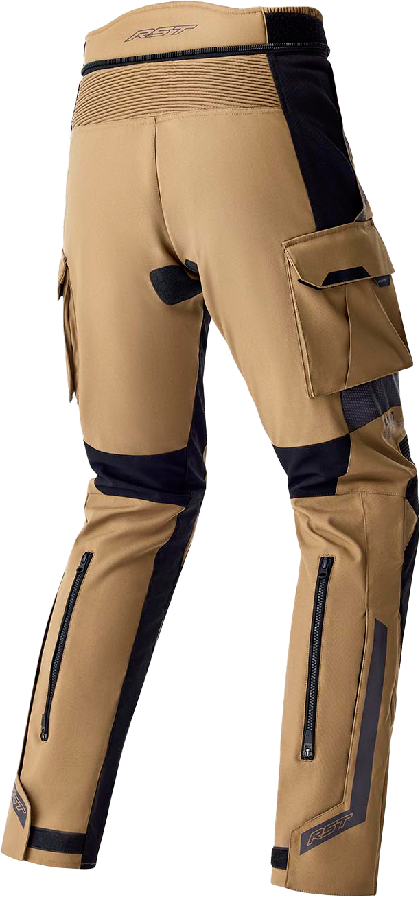 RST Ps Adventure D3O Pants Sand/Black Textile XL - Motorcycle Touring Pants with CE AA Certification