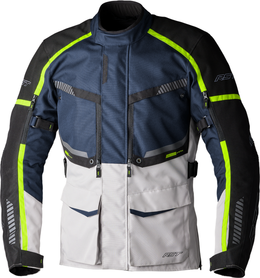RST Maverick Evo CE Motorcycle Jacket Navy/Silver Textile Medium