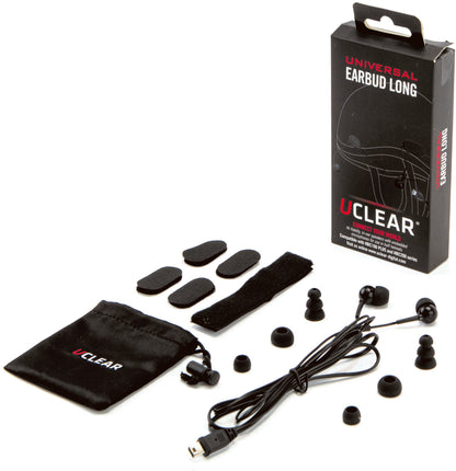 UCLEAR Half Helmet Earbuds for HBC and AMP Series - High-Fidelity Audio with Dual Microphones