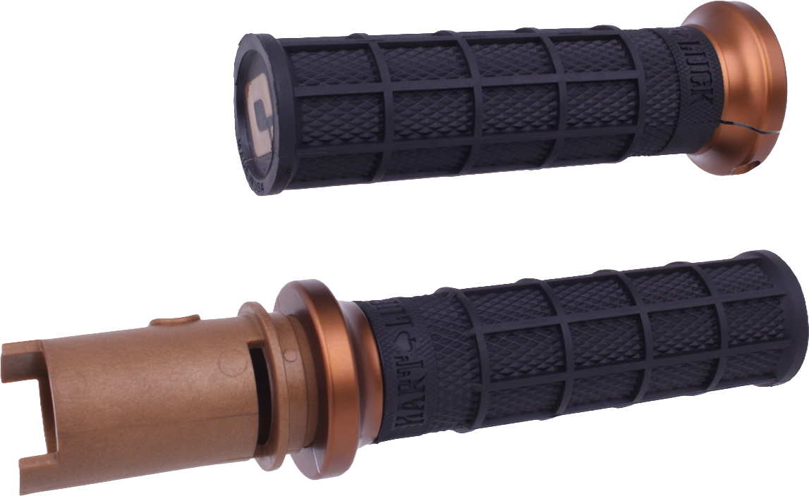 ODI Lock On Hart Luck Full Waffle Grip for Harley-Davidson CVO '23-'24 – Black/Bronze