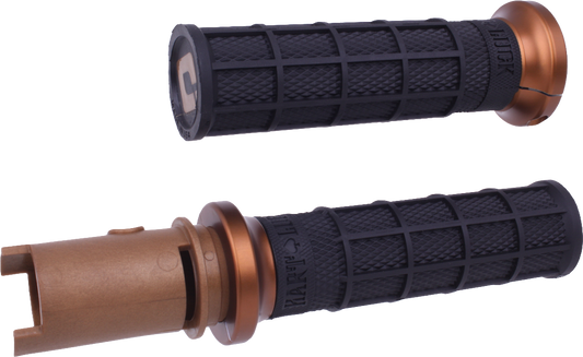 ODI Lock On Hart Luck Full Waffle Grip for Harley-Davidson CVO '23-'24 – Black/Bronze