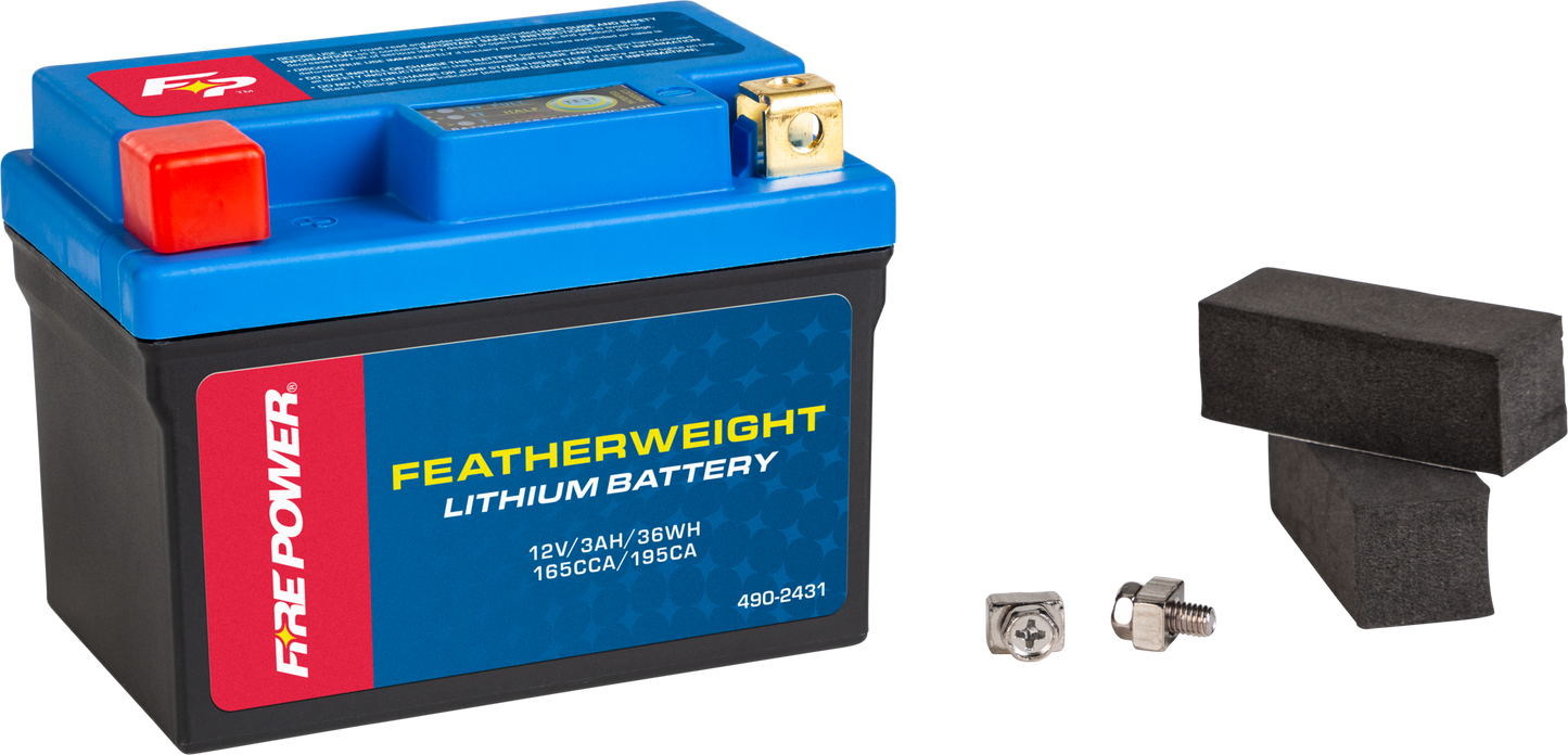 FIRE POWER Featherweight Lithium Battery LFP02-B 12V 36Wh - Lightweight Marine and RV Power Solution