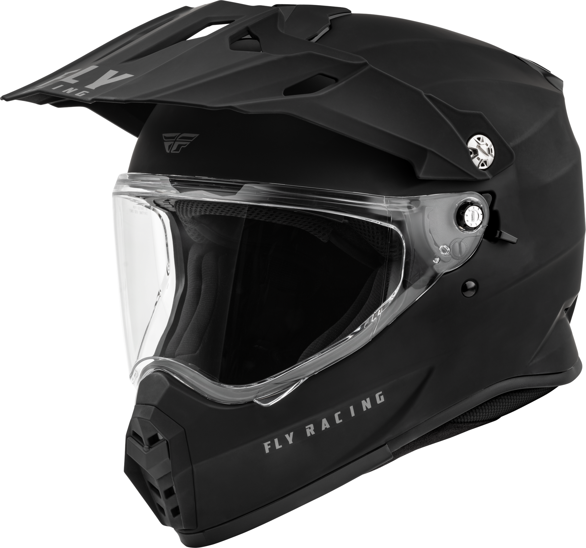 Fly Racing Trekker Solid Helmet Matte Black 2X with Advanced Safety and Comfort Features