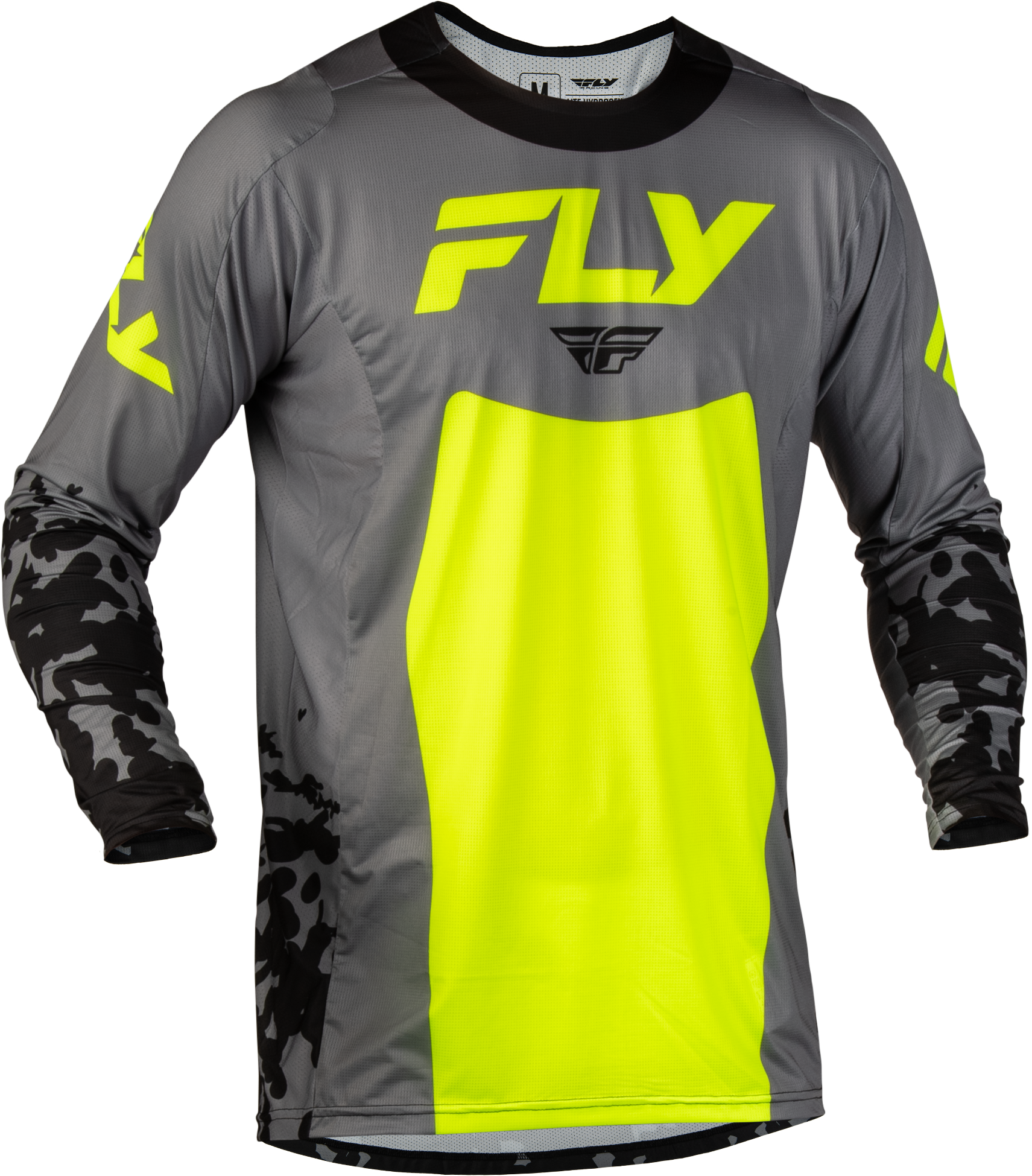 Youth Lite Flake Jersey Grey/Hi Vis/Black Yxl