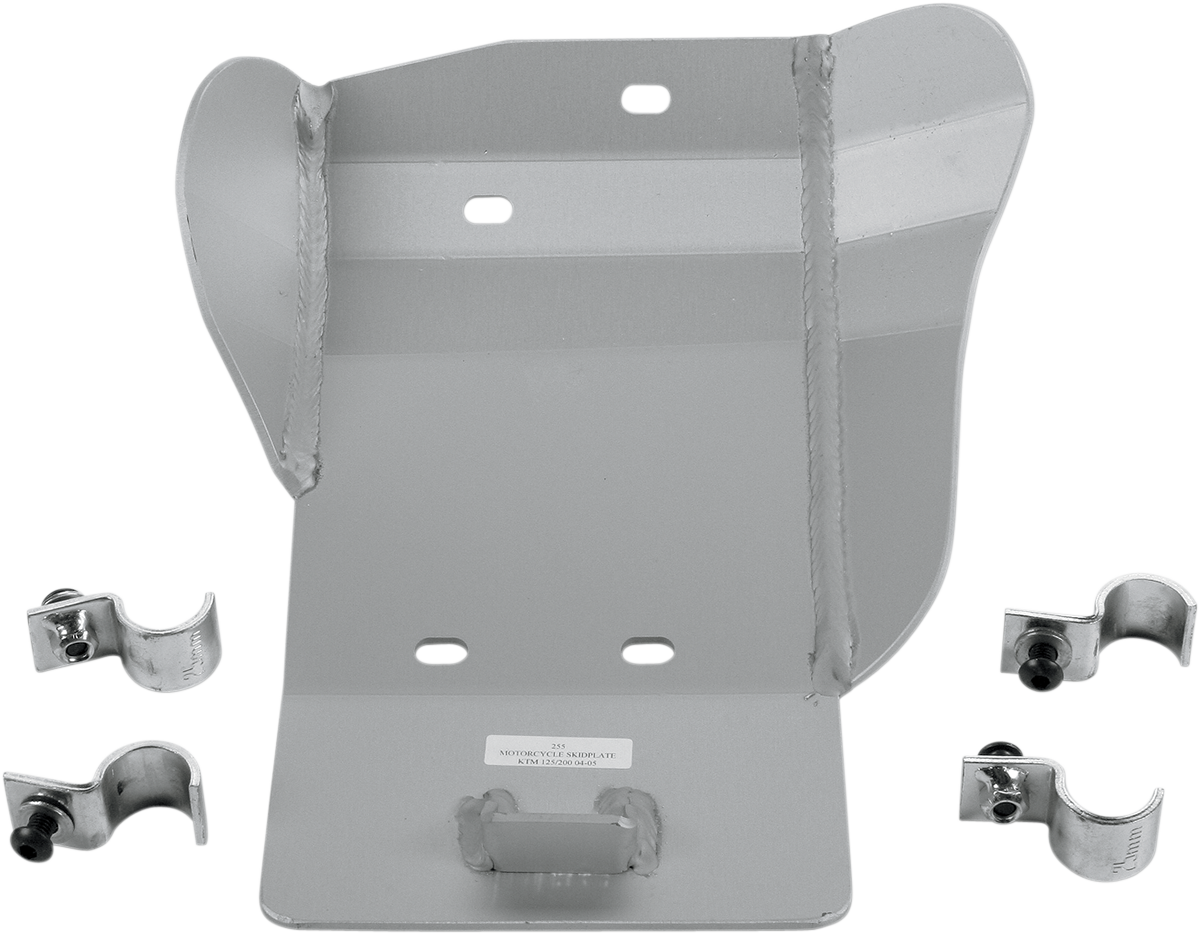 MOOSE OFFROAD KTM 255 Skid Plate – Silver Aluminum Protection for Off-Road Vehicles