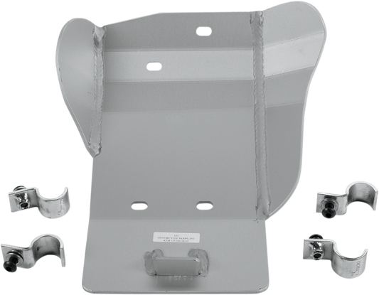 MOOSE OFFROAD KTM 255 Skid Plate – Silver Aluminum Protection for Off-Road Vehicles