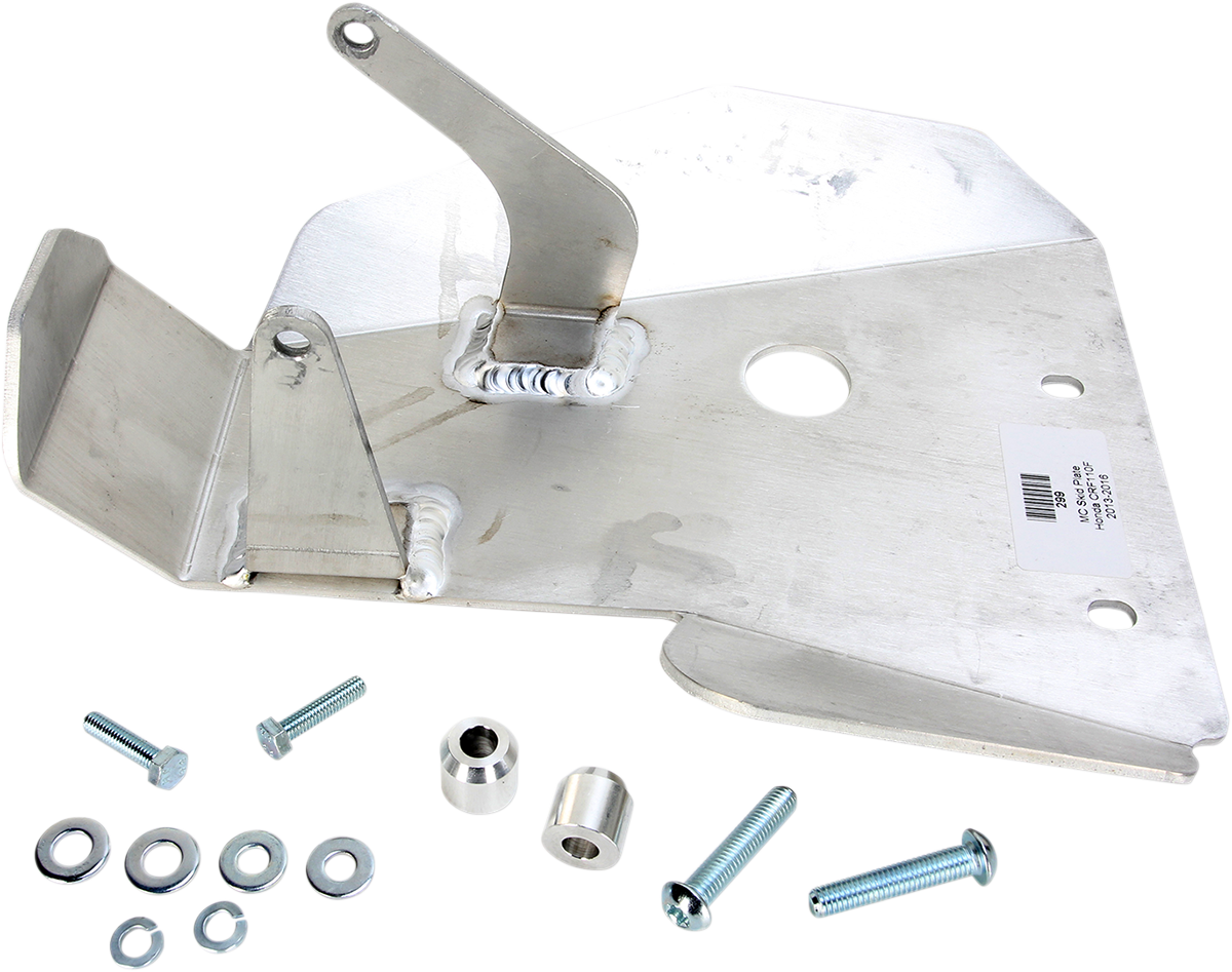 MOOSE OFFROAD Honda CRF110F Skid Plate Part 299 - Durable Aluminum Protection