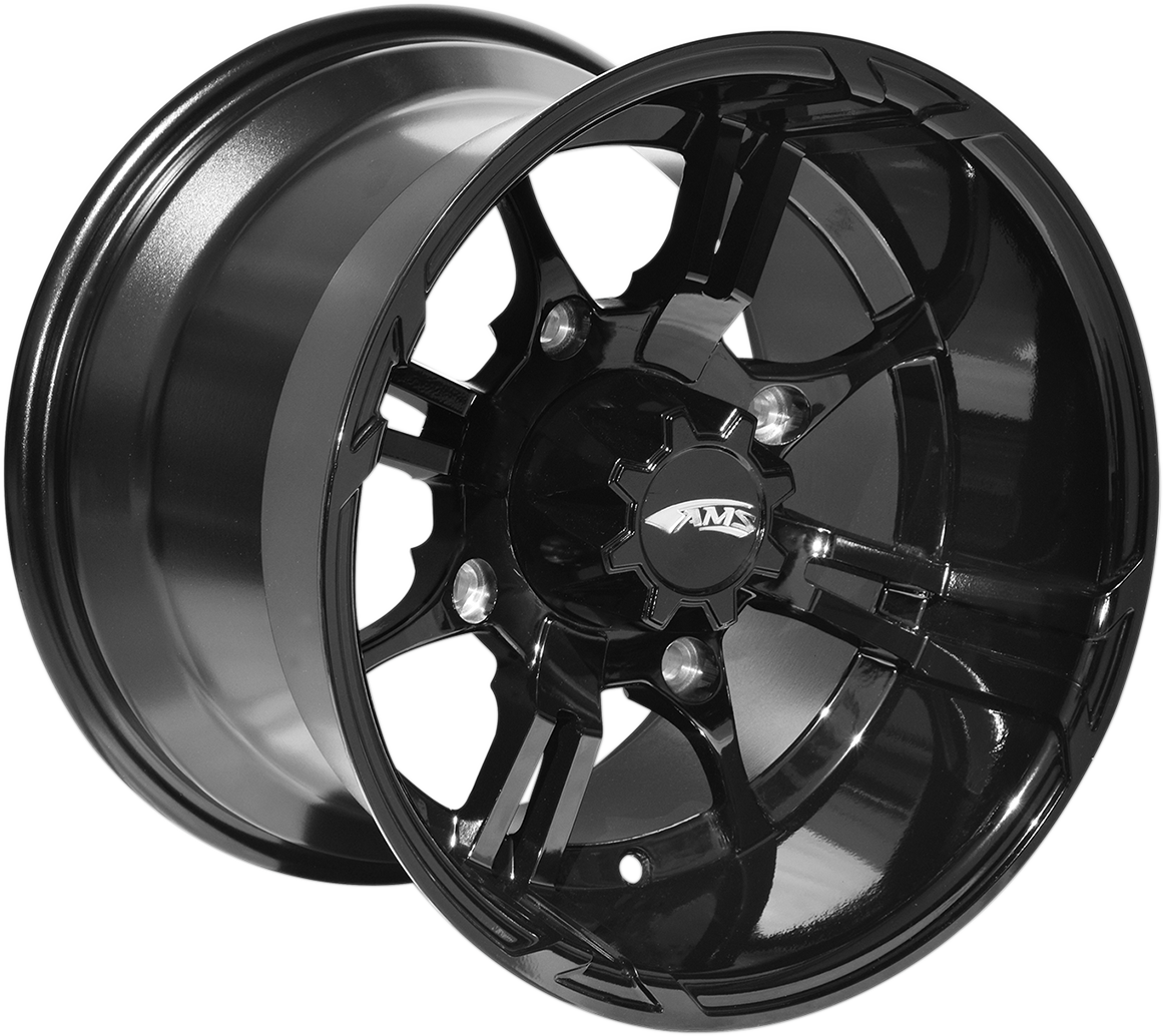 AMS Roll'n 108 Wheel - Rear 15x10 Black with Center Cap - Part Number 5000-032BS