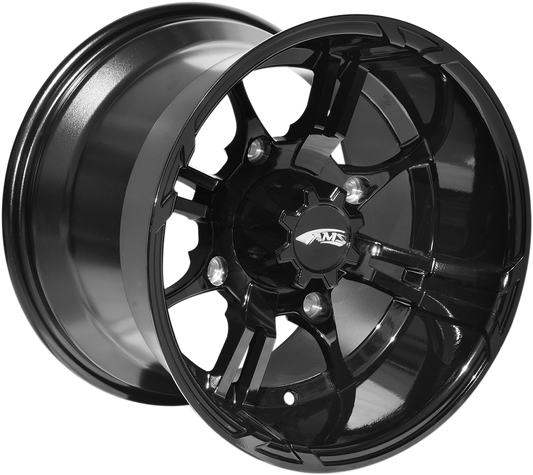 AMS Roll'n 108 Wheel - Rear 15x10 Black with Center Cap - Part Number 5000-032BS