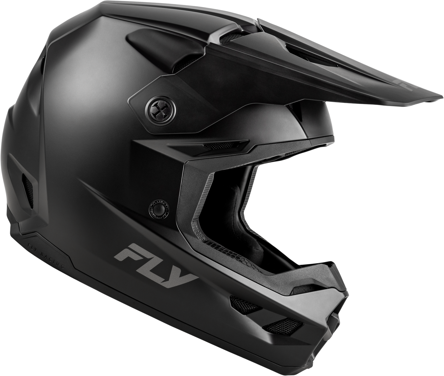 Fly Racing Youth Kinetic Solid Matte Black Helmet YM