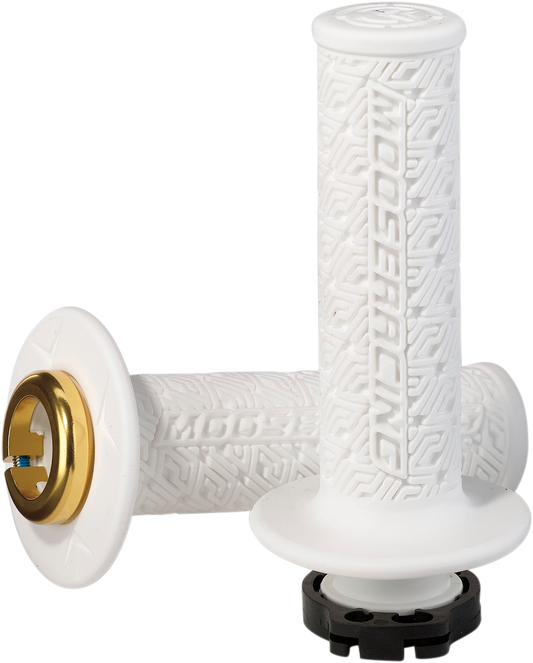 MOOSE Offroad 36 Series Lock-On Grips - White/Gold B36MRW-D