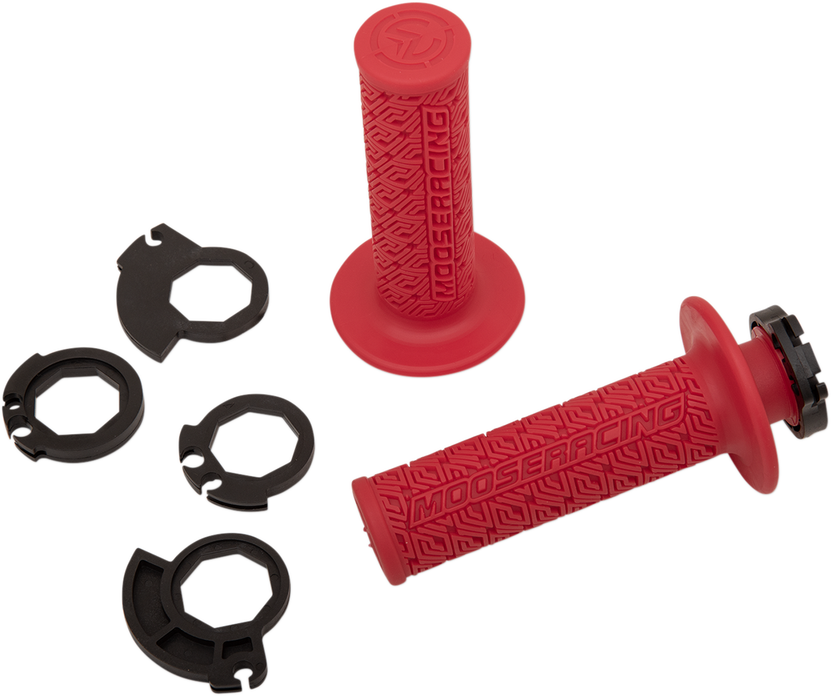 Moose Offroad 36 Series Lock-On Grips - Red/Gold B36MRR-D