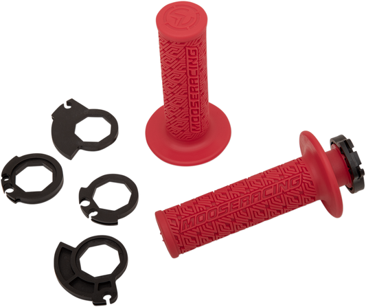 Moose Offroad 36 Series Lock-On Grips - Red/Gold B36MRR-D