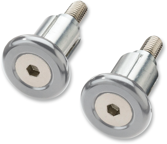 MOOSE OFFROAD Handlebar Ends - Silver (Part #1BEC0661-PSPM) for Motocross and Off-Road Vehicles