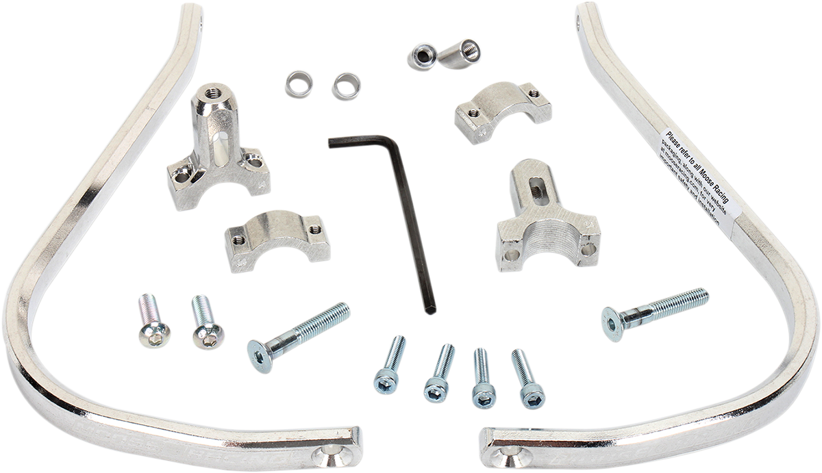 Moose Offroad Aluminum Handguards 50-4014S - 1-1/8 Inch Silver for Enhanced Hand Protection
