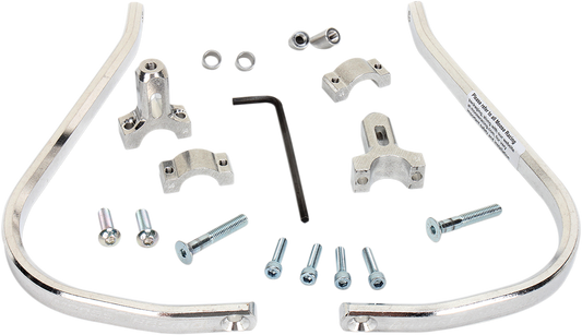 Moose Offroad Aluminum Handguards 50-4014S - 1-1/8 Inch Silver for Enhanced Hand Protection