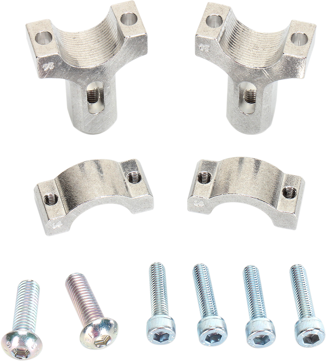 Moose Offroad 1-1/8 inch Aluminum Handguard Mount Clamps - Silver, Part 50-014S