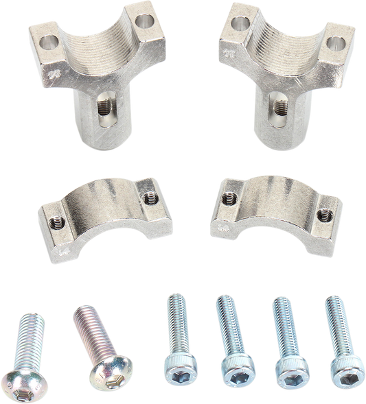 Moose Offroad 1-1/8 inch Aluminum Handguard Mount Clamps - Silver, Part 50-014S