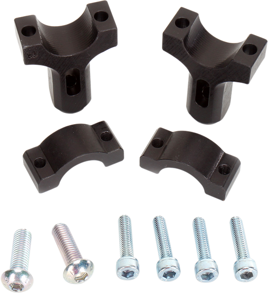 Moose Offroad 1-1/8" Aluminum Handguard Mount Clamps - Black (Part #50-014B)
