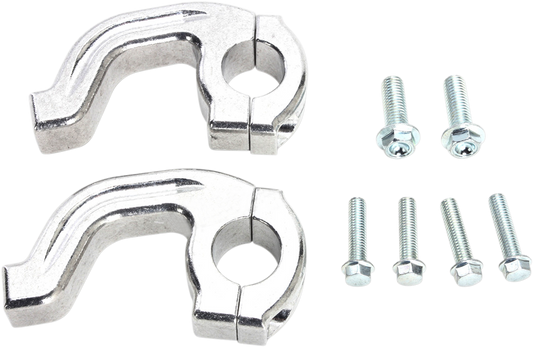 MOOSE OFFROAD 50-232S Replacement Contour Handguard Inner Mount Clamp for 7/8" Handlebars - Silver