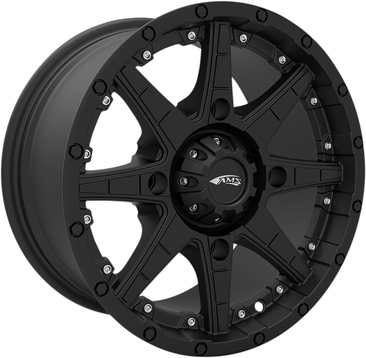 AMS Roll'n 105 Front/Rear Wheel - 15x7 Inch Black with 5+2 Offset, Part Number 5706-046AS