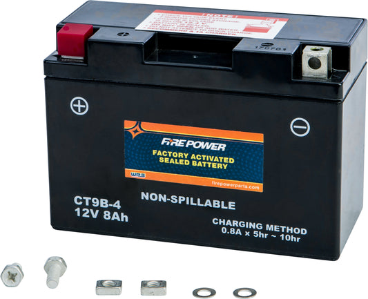 FIRE POWER CTZ8V Sealed Maintenance-Free Motorcycle Battery for Yamaha YZF-R3, Honda PCX150, and More