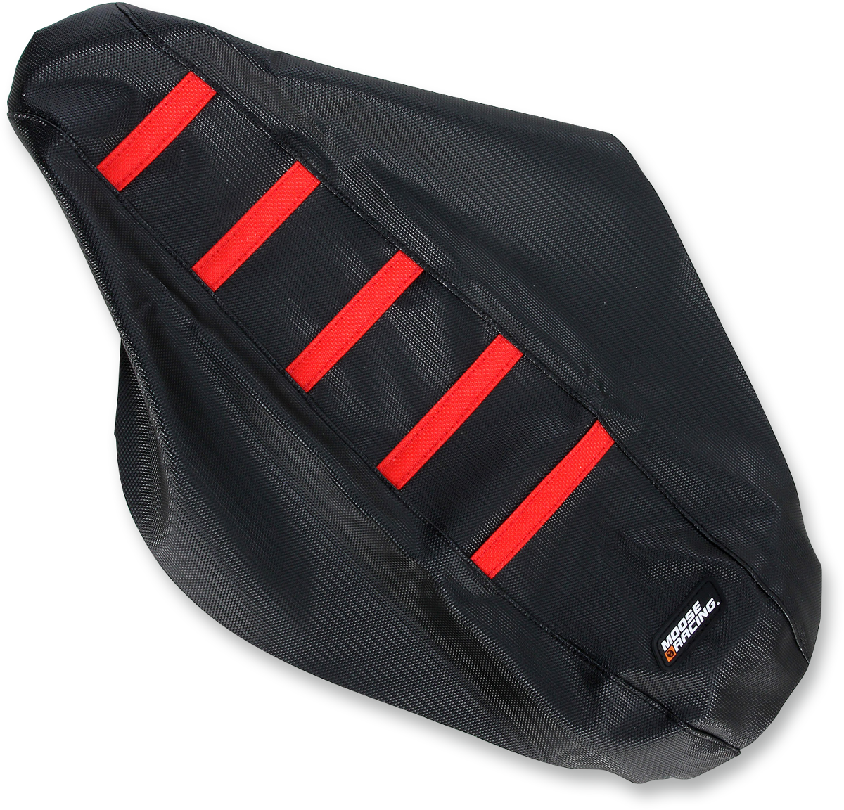 Moose Offroad Ribbed Seat Cover for Honda CRF150R (2007-2025) - Black with Red Ribs, Part #CRF15007-331RT
