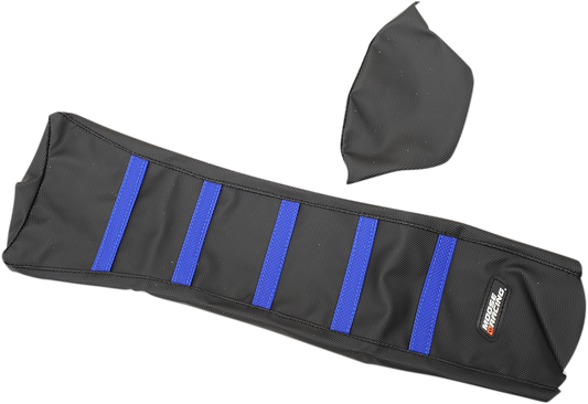 Moose Offroad Ribbed Seat Cover for Yamaha WR/YZ 2018-2024 – Black with Blue Ribs, Part YZF45018-332