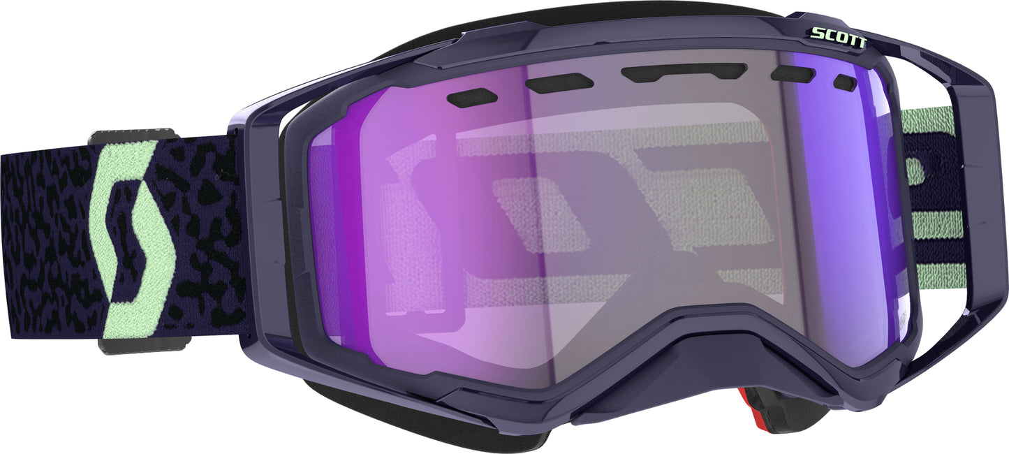 Scott Prospect Snowcross Large Goggle in Dark Purple and Mountain Green Blue Chrome with Part Number 278603-7696307