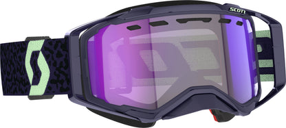 Scott Prospect Snowcross Large Goggle in Dark Purple and Mountain Green Blue Chrome with Part Number 278603-7696307