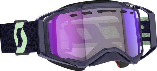 Scott Prospect Snowcross Large Goggle in Dark Purple and Mountain Green Blue Chrome with Part Number 278603-7696307