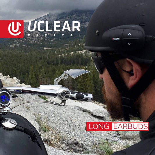 UCLEAR Half Helmet Earbuds for HBC and AMP Series - High-Fidelity Audio with Dual Microphones