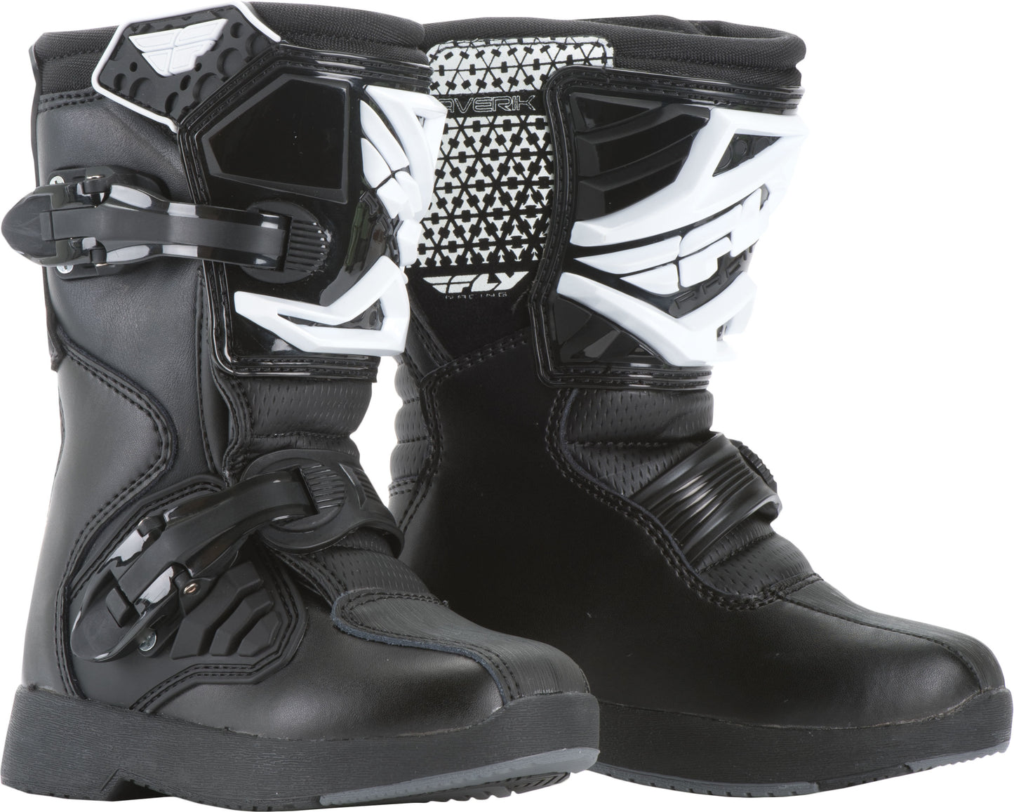 FLY RACING YOUTH MAVERIK MINI BOOTS BLACK SZ Y11'Y11