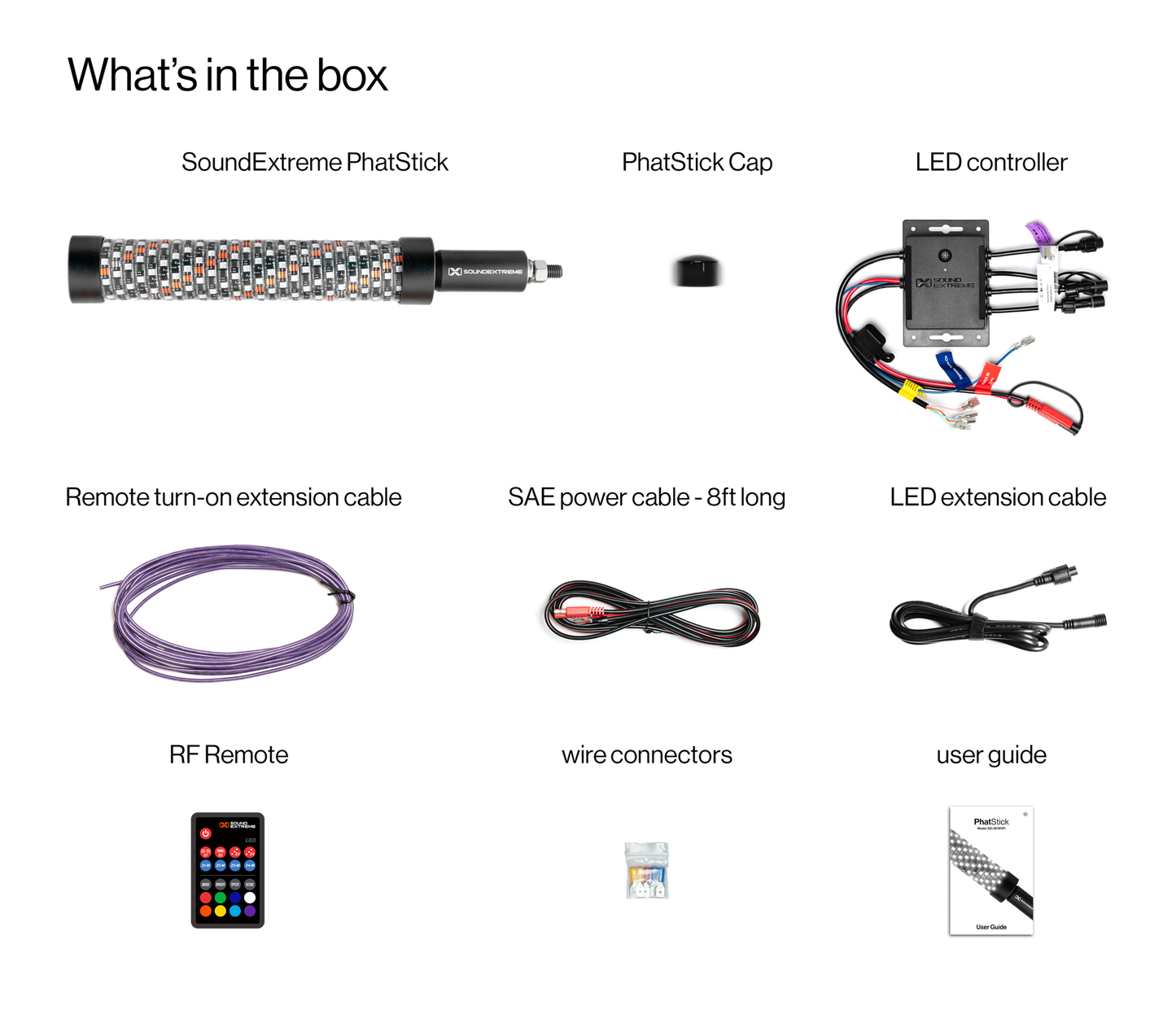 ECOXGEAR Phatstick 1' LED Whip with Wireless Remote Control