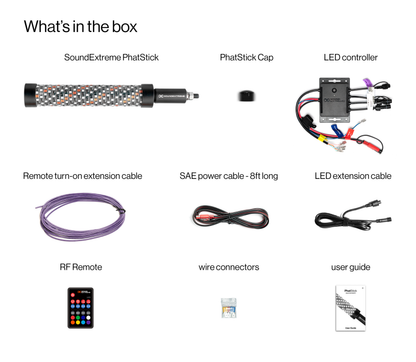 ECOXGEAR Phatstick 1' LED Whip with Wireless Remote Control