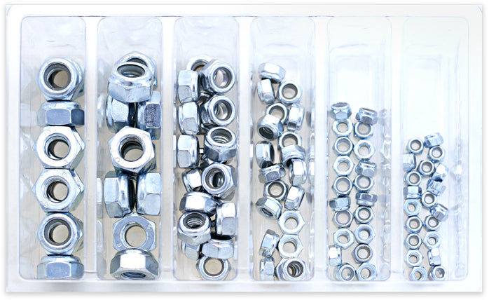 BOLT SV-NYLOCK Nylon Locking Nut Assortment Kit – 100 Pieces
