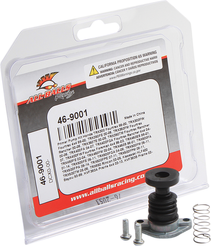 ALL BALLS Carburetor Primer Rebuild Pump Kit for Honda and Kawasaki - Part 46-9001