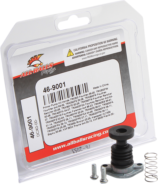 ALL BALLS Carburetor Primer Rebuild Pump Kit for Honda and Kawasaki - Part 46-9001