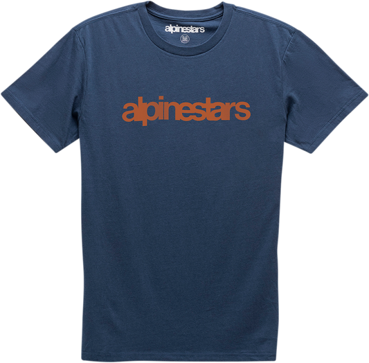 Alpinestars Heritage Word T-Shirt Navy/Red 2XL - Part Number 12107300670302X