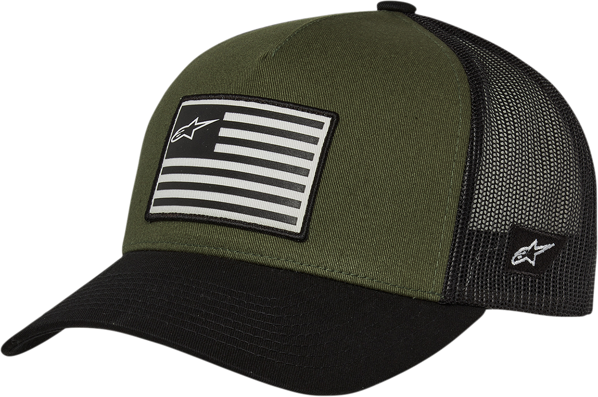 Alpinestars Flag Snapback Hat - Military/Black, Part Number 1211810136910OS