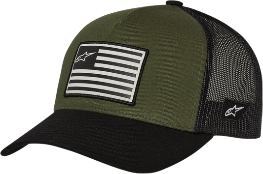 Alpinestars Flag Snapback Hat - Military/Black, Part Number 1211810136910OS