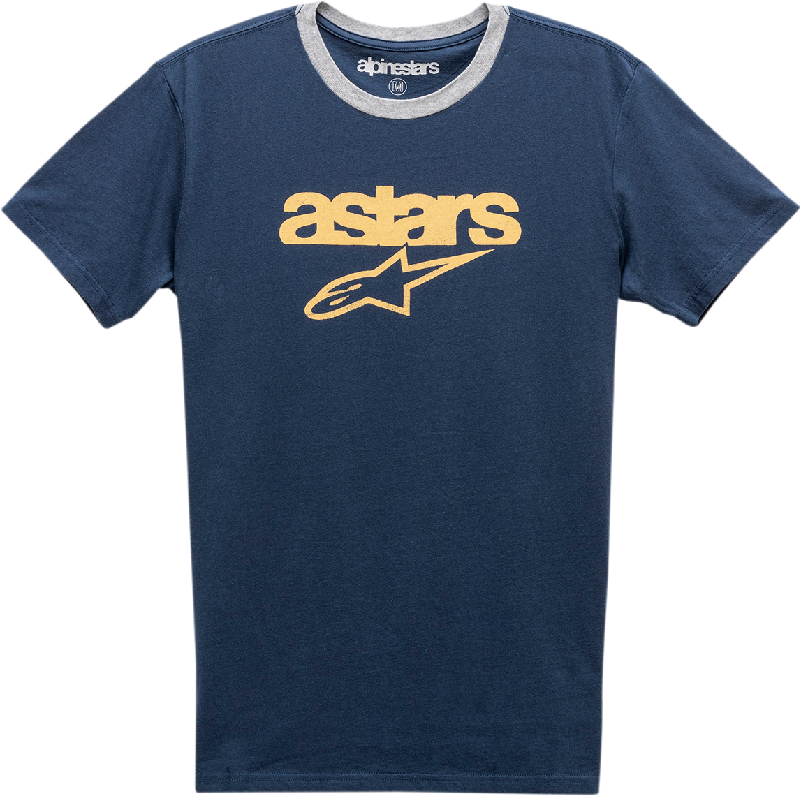 Alpinestars Match T-Shirt - Navy and Heather Gray, Large (Part Number 1211740107026L)